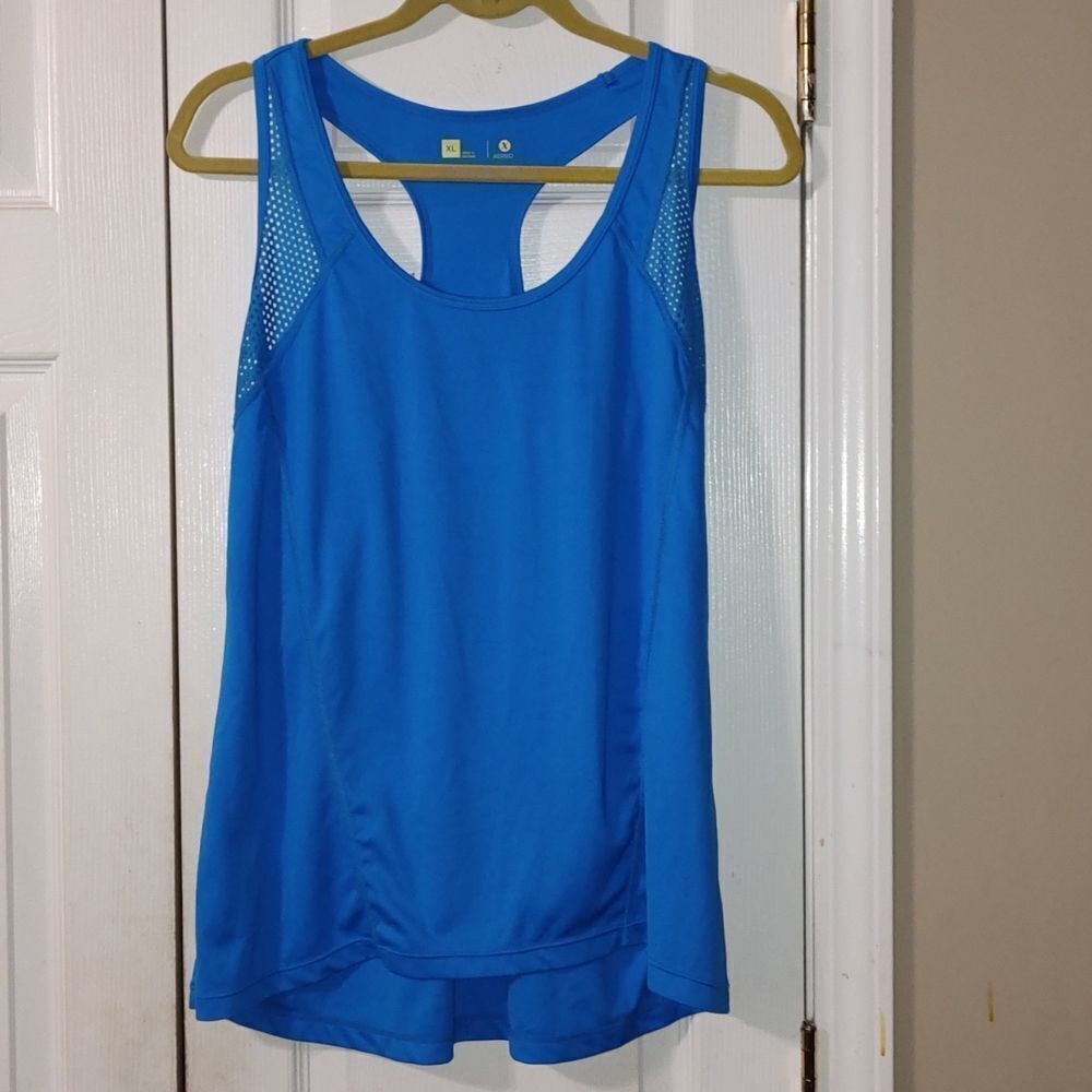 Xersion turquoise blue racerback tank top  Sz XL